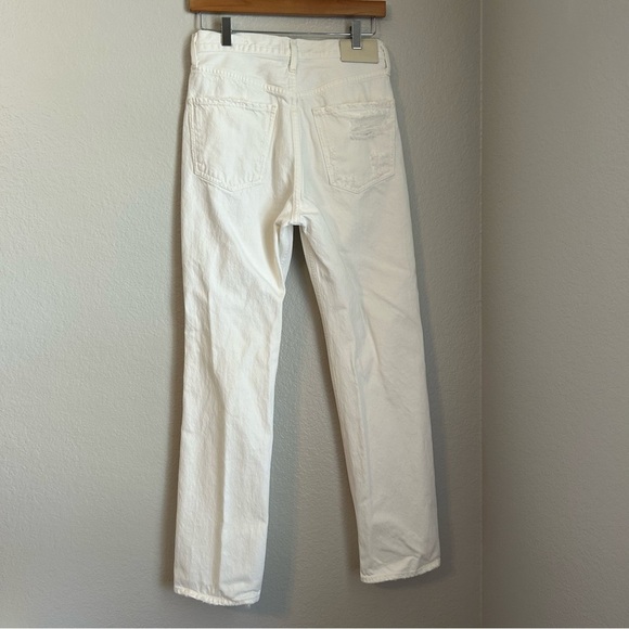 Citizens of Humanity Straight Leg Distressed Eva High Rise Baggy Jeans White, 27 - Picture 8 of 13